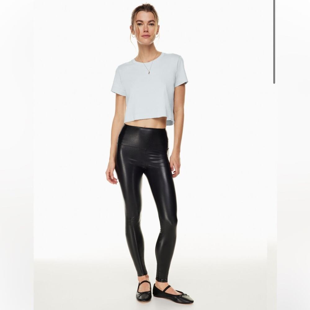 Wilfred Free Daria Faux Black Leather Skinny Pant, EUC, Size Medium, MSRP $138